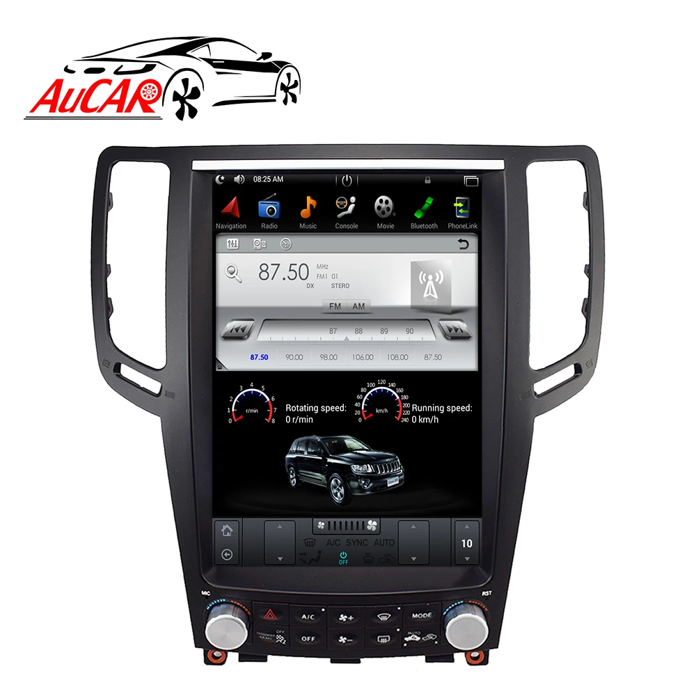 

AuCar Tesla Aucar tesla style Android 9 car radio GPS navigation for Infiniti G37 G35 G25 G37S car multimedia stereo player