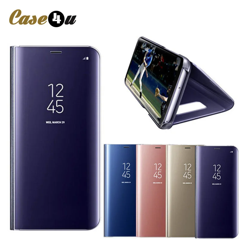 Роскошный кожаный зеркальный Чехол книжка для iphone 6 7 8 Plus X XS MAX XR прозрачные чехлы