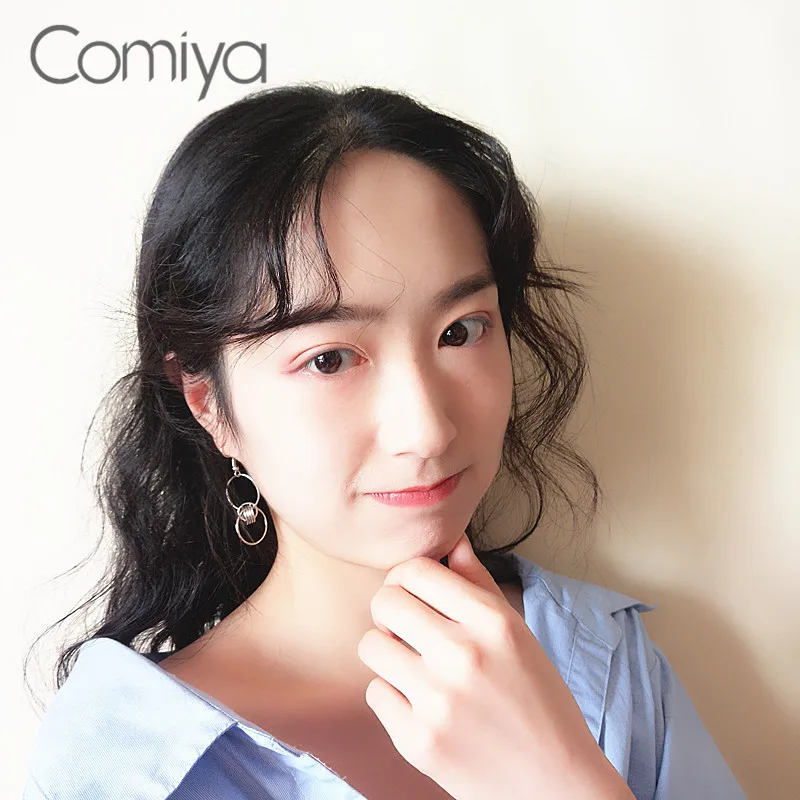 Comiya бренд большой серьги для женщин серебро Цвет цинковый сплав стимпанк модные