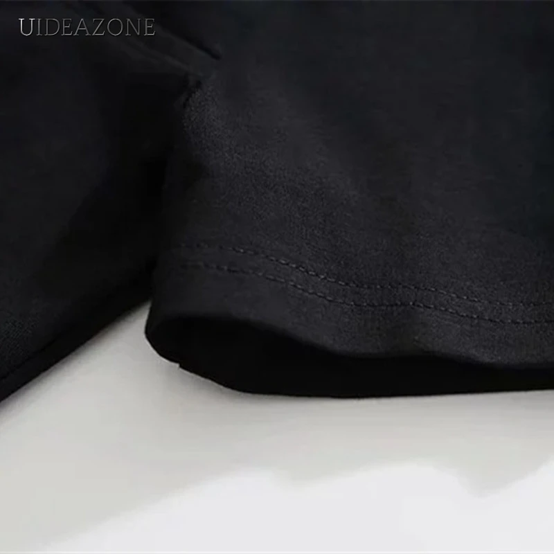 

Women Hollow out Halter Top Stand Collar Black Short Sleeve T-shirt Streetwear Slim Fit Solid Color Ladies Thin Vest Sexy Tops