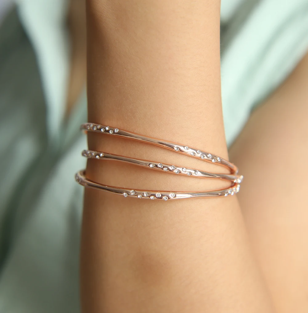 Роскошный австрийский браслет с кристаллами Pulseira Стразы для женщин pulsera silicona