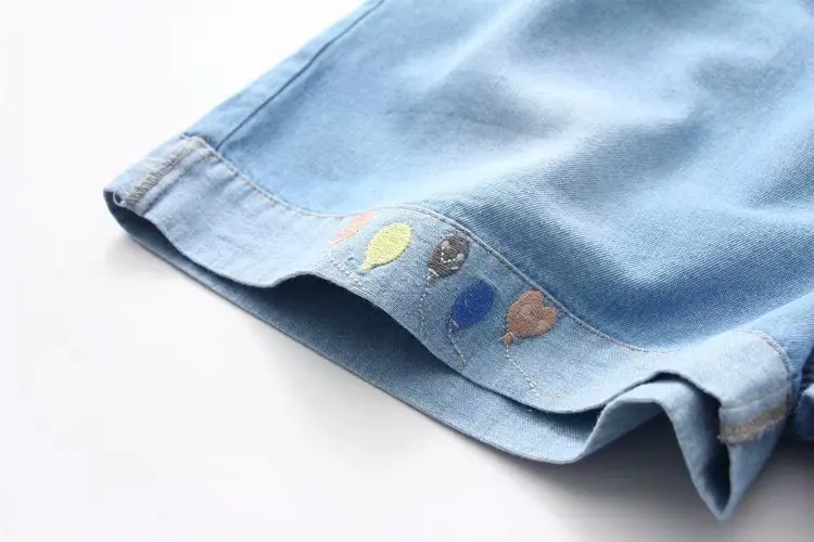 VOGUEIN New Womens Summer Ballon Embroidered Pockets Denim Jeans Short Pants Shorts Wholesale | Женская одежда