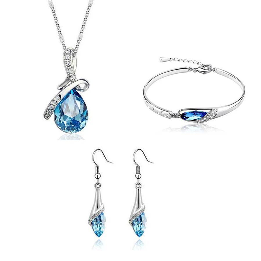 Обувь из стекла с элементами австрийских кристаллов комплект ювелирных изделий