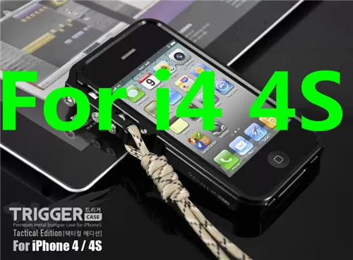 Чехол для iphone 5 класса люкс триггер металлический чехол-бампер для телефона для iphone 5, 5s, se 4 4S Алюминий Роботизированный чехол для троса для iphone 4 - Цвет: Black for IP 4 4S