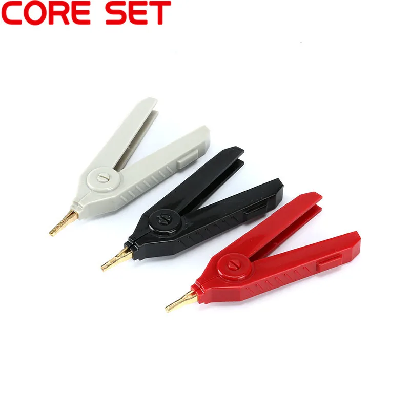 Зажим типа крокодил 90 мм медная позолоченная пластина Kelvin 3 шт./компл. серый +