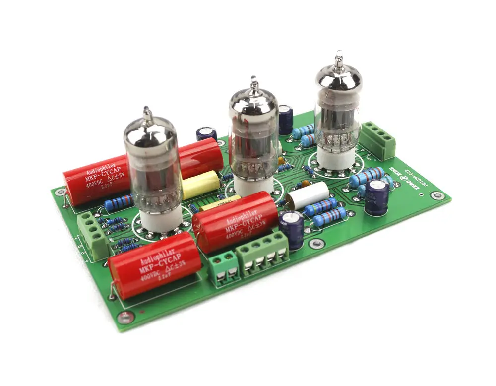 GZLOZONE Asembeld PRT-03A Hi-Fi стерео 12AX7 ламповый Предварительный усилитель на C22 Preamp |
