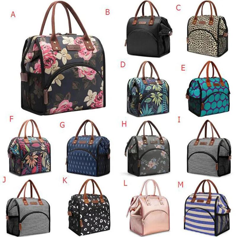 Новая холщовая двухслойная сумка для обеда изолированная Термосумка пикника