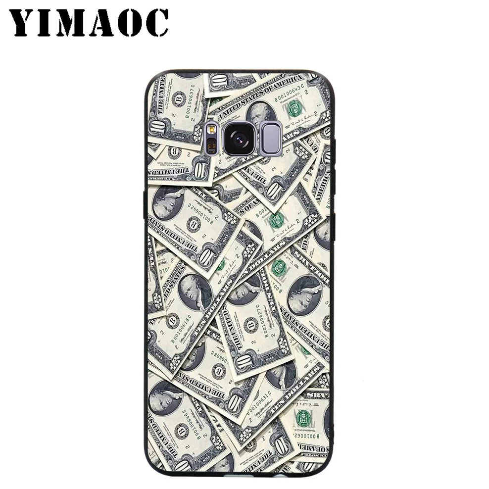 YIMAOC Money Cash Skull Flower Soft Case for Samsung Galaxy S10 S10e S9 S8 A6 Plus S7 S6 Edge A7 A5 A3 J6 Note 9 8 |
