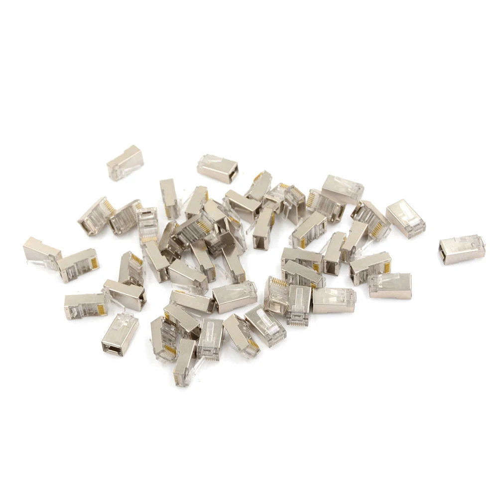50 шт. многофункциональные RJ45 Cat6 8Pin 8P8C экранированные многожильные обжимные