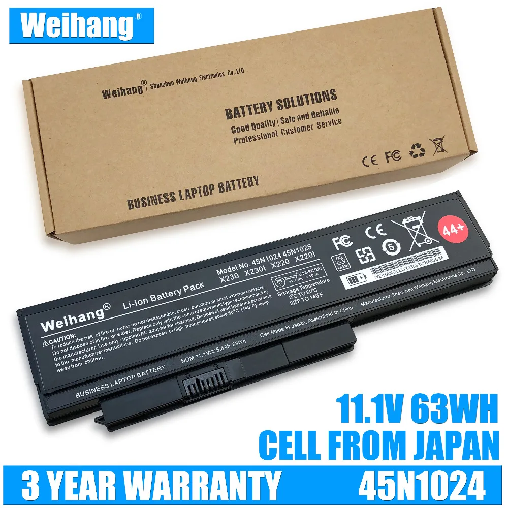 Аккумулятор Weihang для ноутбука Lenovo Thinkpad X230 X230i X220 X220I X220S 45N1024 45N1022 45N1029