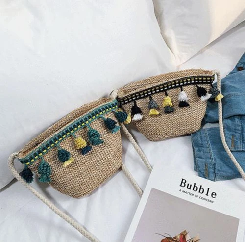 Ship Type Tassel Straw Bag Zipper Handbags Women Summer Rattan Handmade Woven Beach Bohemia Handbag New Fashion | Багаж и сумки
