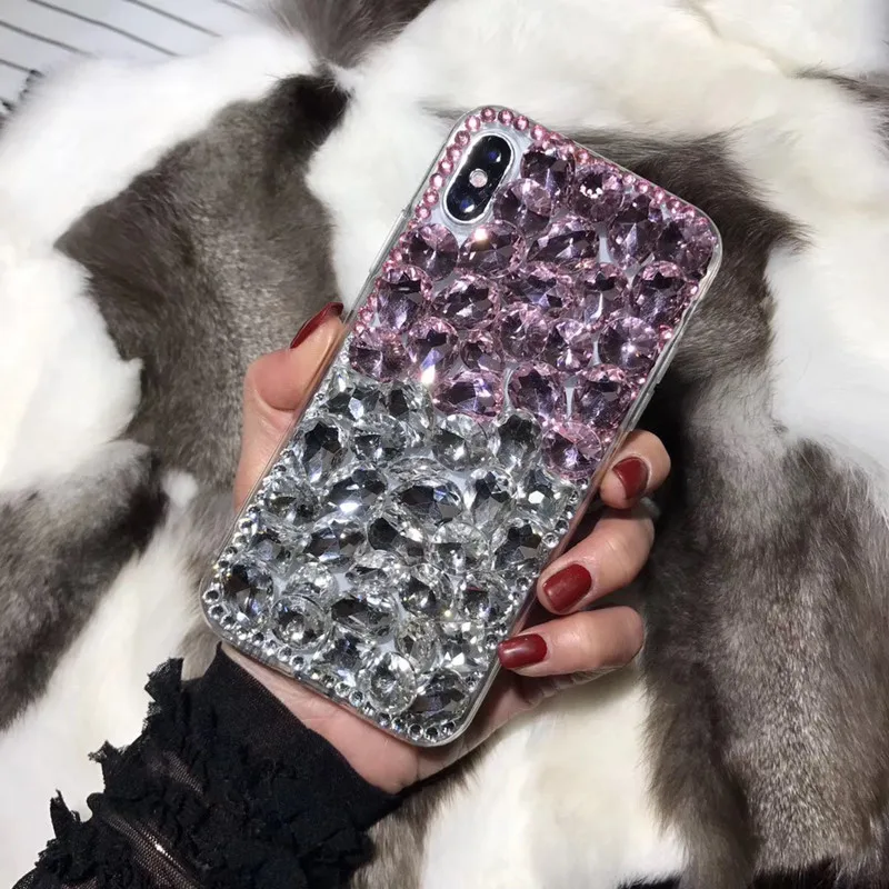 Чехол для телефона iPhone 11 Pro Max X 8 7 6 6S Plus XR XS MAX Блестящий Алмазный чехол мягкие чехлы