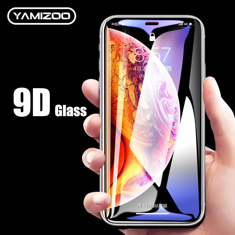 YAMIZOO стекло на iPhone 7 6 Закаленное Защитная пленка полное покрытие 9D для 8 Plus X XR XS