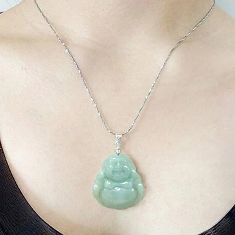 Модная подвеска KYSZDL Из бирманского камня Смеющийся груз Будды из натурального