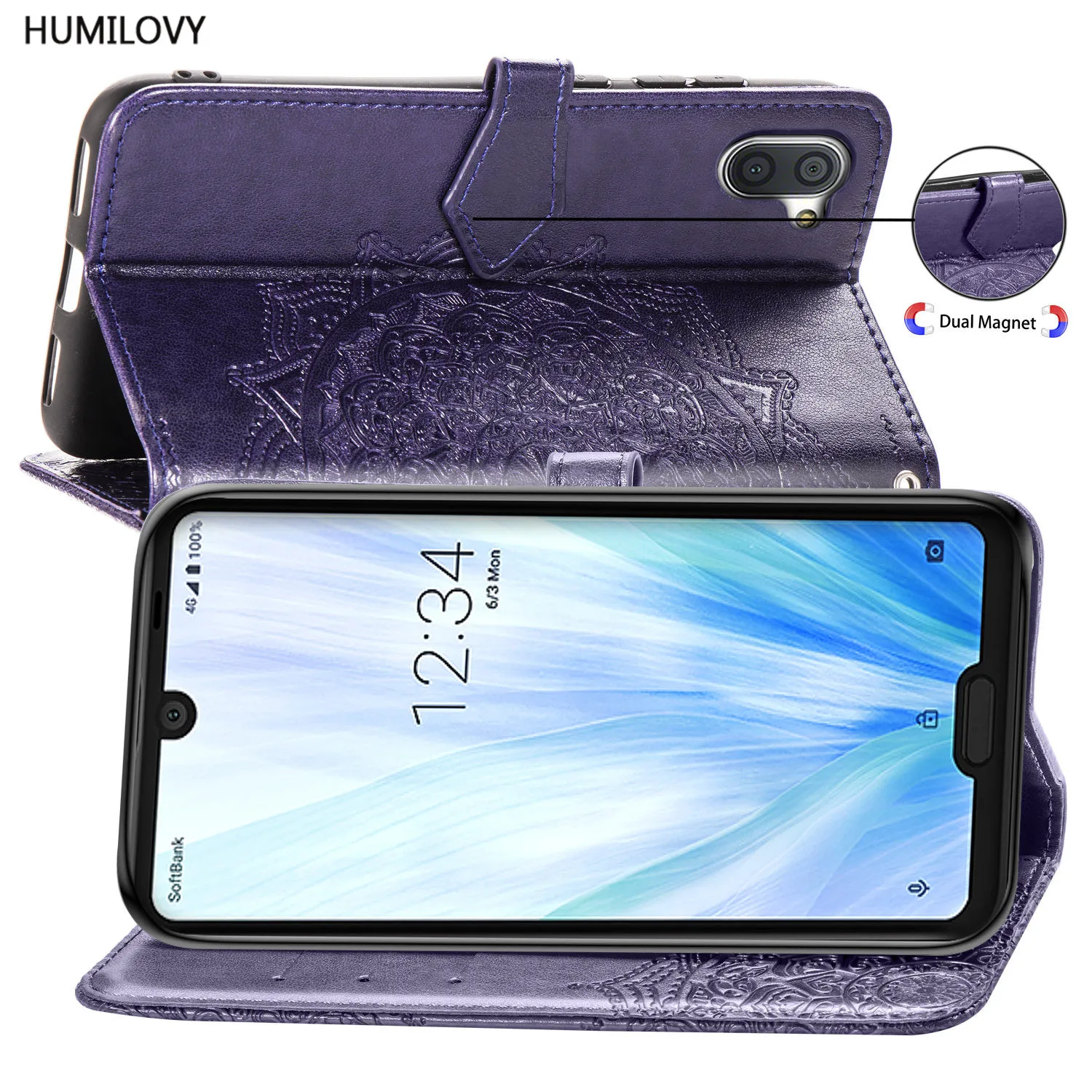 Для Sharp Aquos R3 чехол AQUOS роскошный кожаный кошелек откидная крышка держатель для