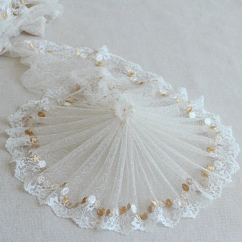 Изысканная вышитая Цветочная кружевная отделка MLAEY 2 ярда Высококачественная