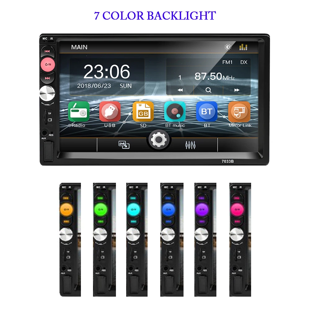 LTBFM 2 din автомагнитола " HD плеер MP5 сенсорный экран цифровой дисплей Bluetooth USB SD мультимедиа 2din Авторадио-вид сзади камера