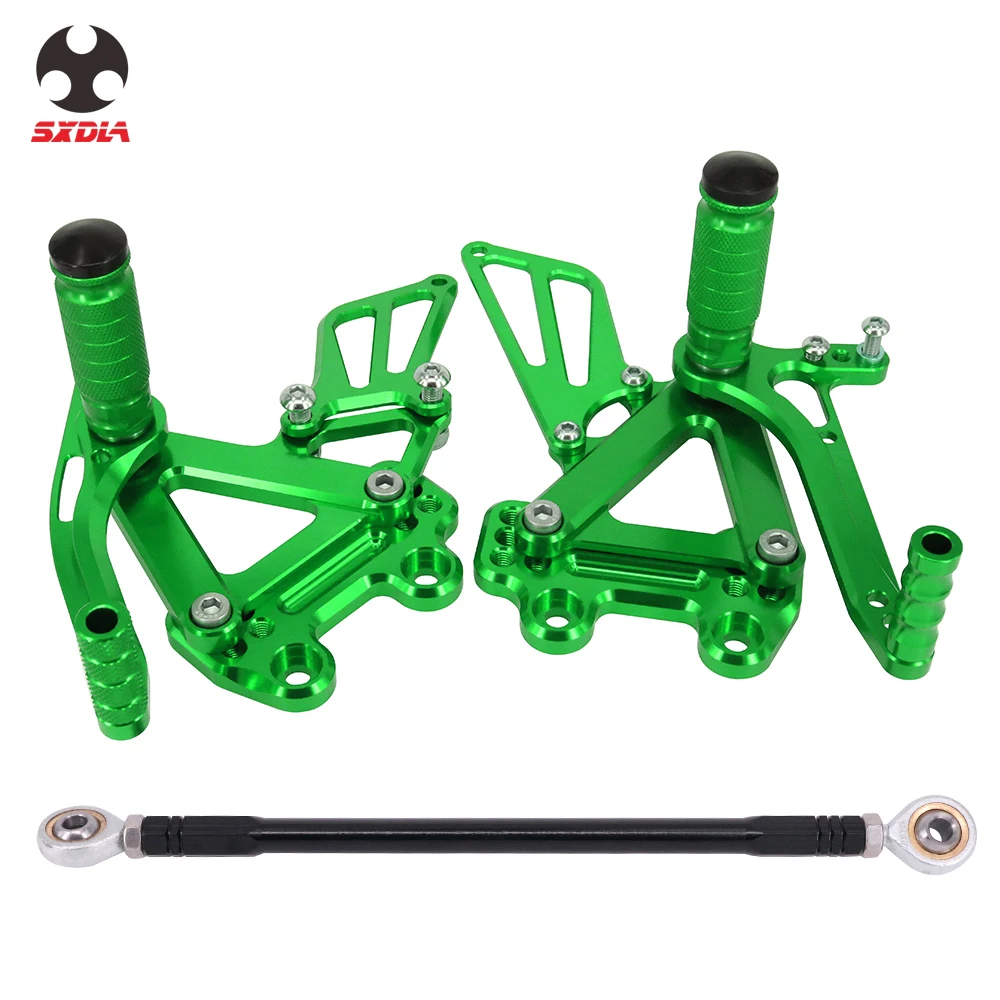 Мотоцикл CNC Регулируемые подножки задний Набор опорные подножки для Kawasaki NINJA ZX6R ZX9R ZX-6R ZX-9R 98-02 ZZR600 1998-2003