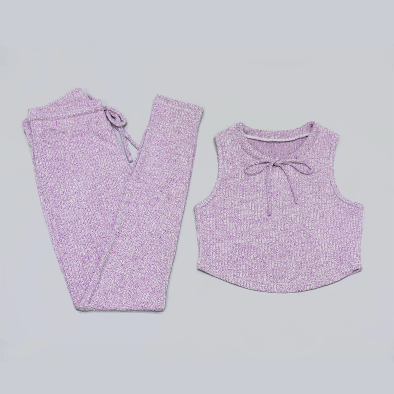 Спортивный костюм для женщин однотонный комплект йоги женский спортивный