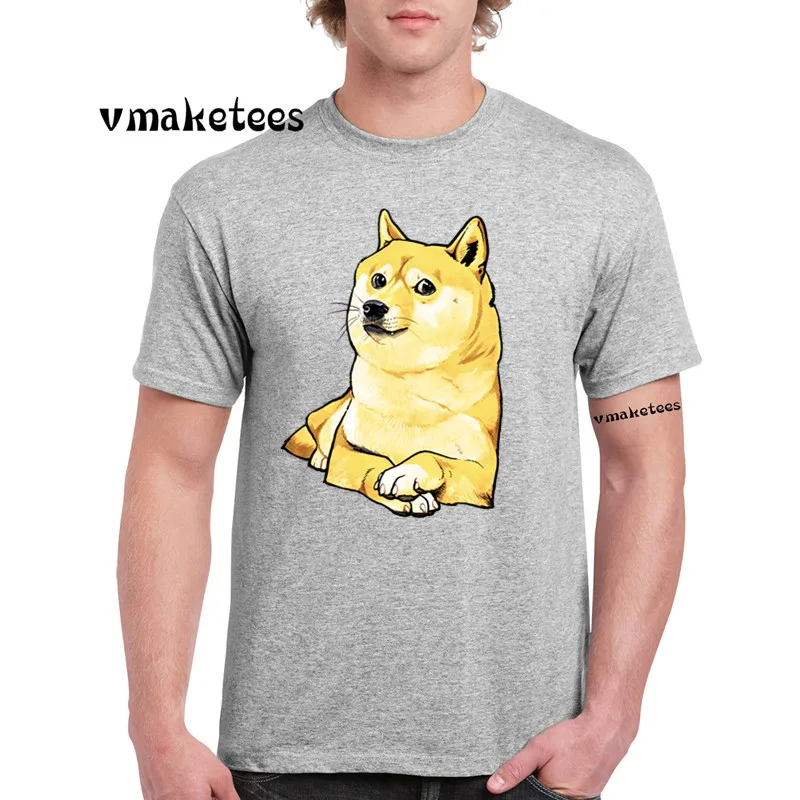 Мужская футболка с принтом Thug Doge Deus God Dog shaba Inu круглым вырезом в стиле Харадзюку