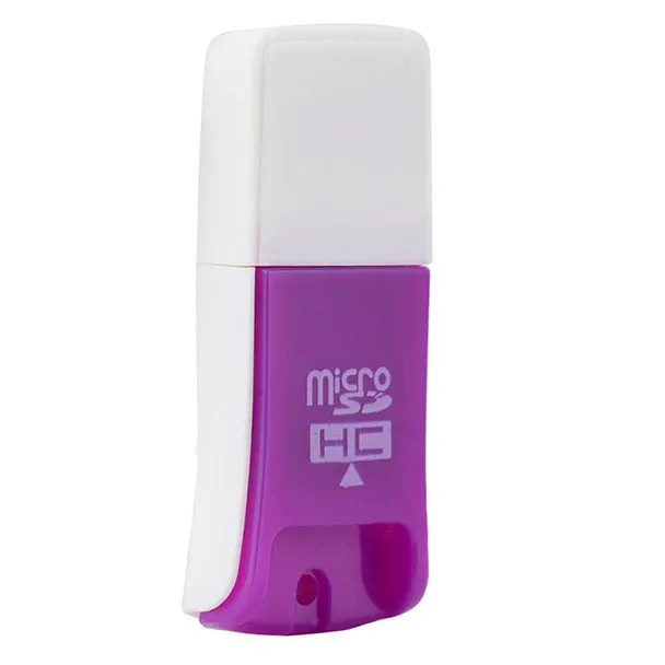 Высокое качество кард ридер фиолетовый мини USB 2 0 высокоскоростной Micro SD TF T Flash