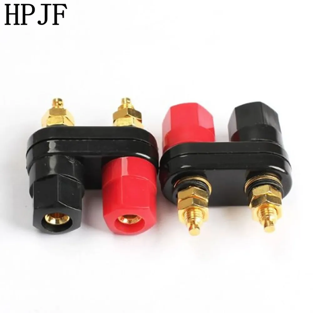 2pcs/lot Connecter Banana Plug Gold Plate Red Black Connector Terminal Plugs Binding Post in Wire Connectors 4MM | Обустройство дома