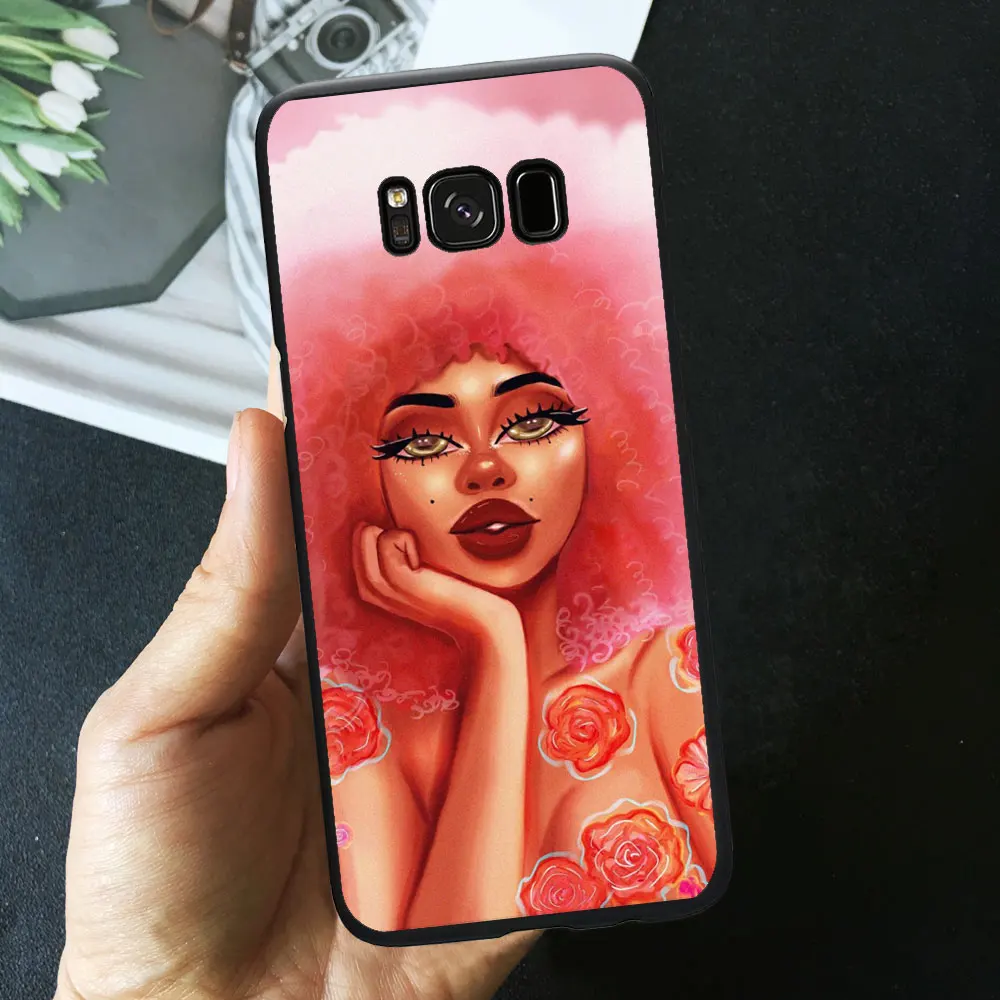 TPU A1095 Чехол для телефона Melanin Poppin queen для samsung S10 S9 S8 Plus S7 S7 Edge S10 E Afro Black Girl Magic rock Мягкий силиконовый чехол из ТПУ - Цвет: TPU A1095