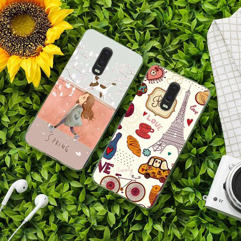 Модный мультяшный чехол для OPPO R17 Силиконовая задняя крышка 6 4 дюймов с рисунком |