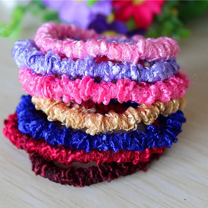 Cute Trendy Warm Soft Polyester Cotton Elastic Hair Rope Band Accessory Rubber Princess Girls Headwear Free Shipping | Тематическая
