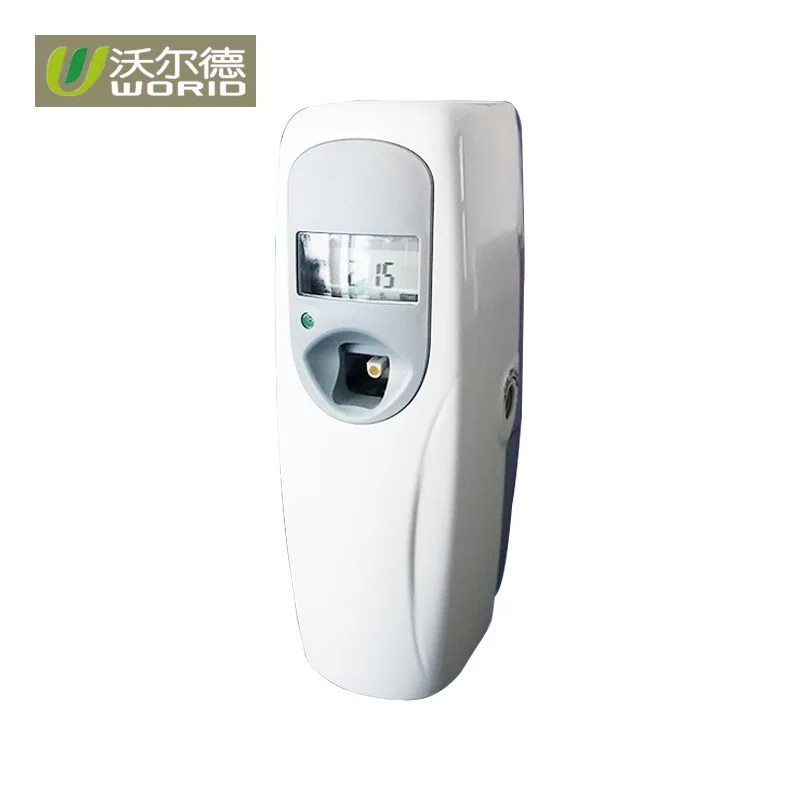 

X-1109 Original Automatic Plastic Air Freshener Fragrance Aerosol Liquied Dispenser with Light Sensor LCD Indoor Wall-mounted