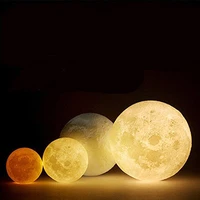 xsky rechargeable 3d print moon table lamp rgb color change touch switch bedroom bookcase desk decor night light creative gift