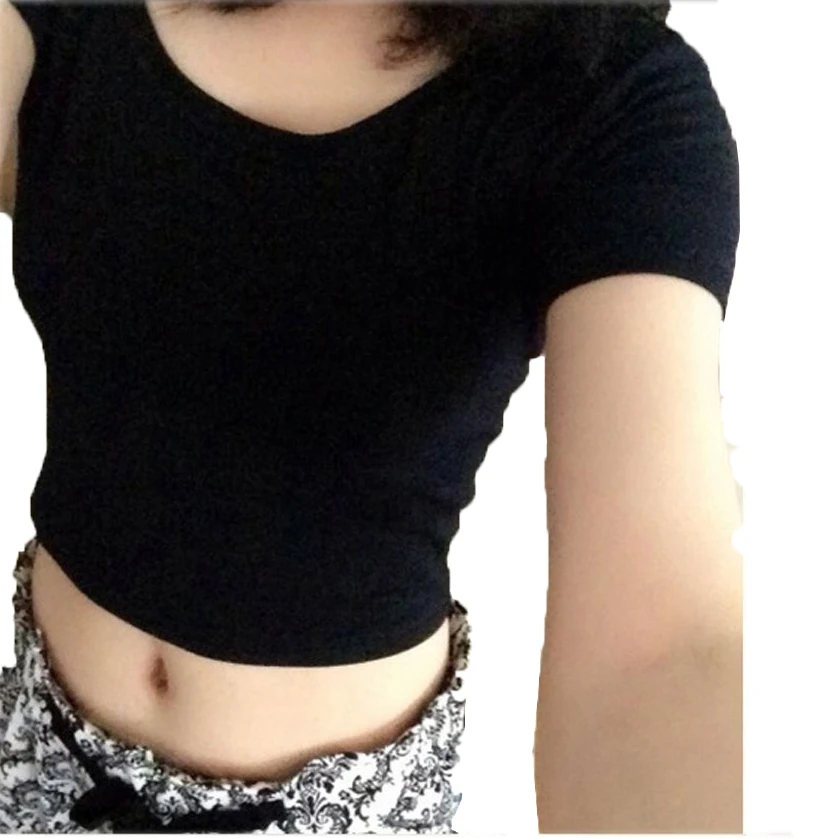 Летняя рубашка для девочек короткие майка женские укороченные рубашки Blusa топы