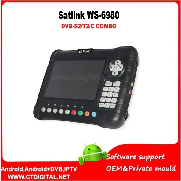 Satlink ws-6980 комбинированный поиск satlink ws6980 DVB-S2/C+ DVB-T2 комбинированный оптический детектор спектра спутниковый искатель