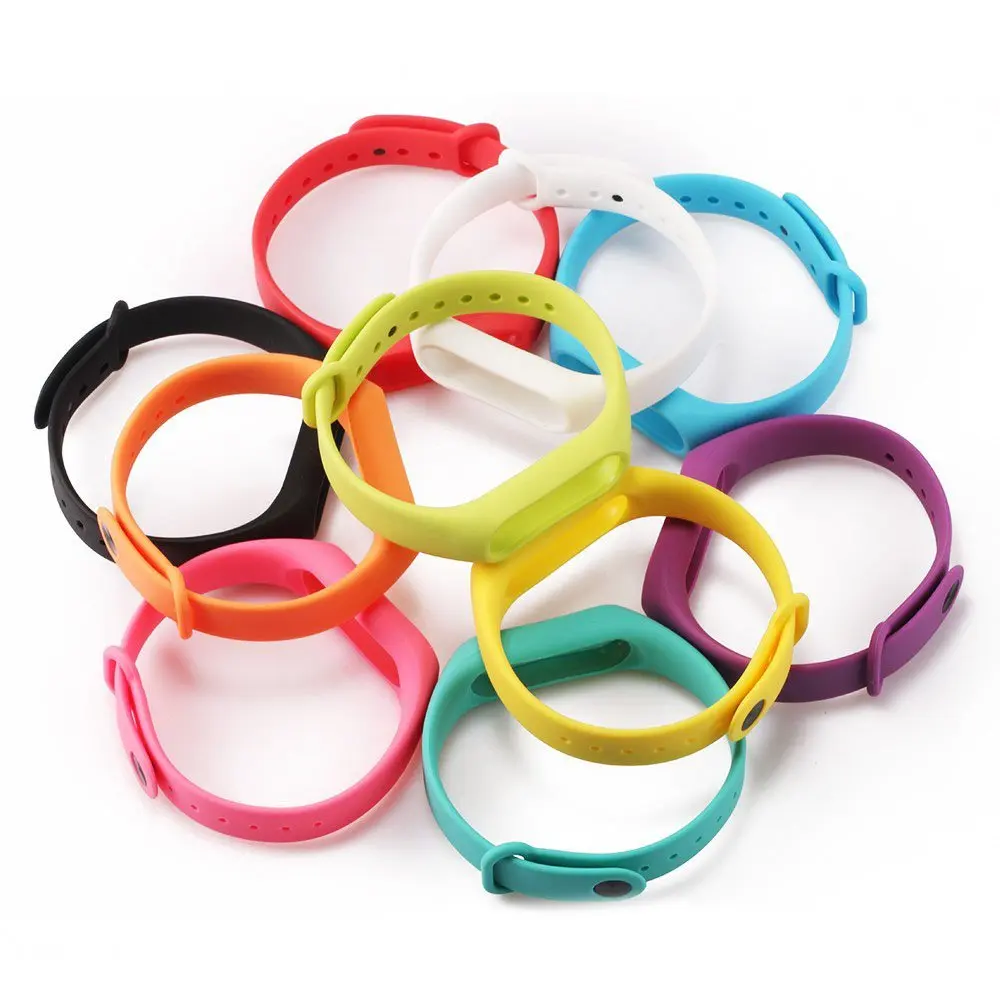 

For Mi Band 2 Bracelet Silicone Strap Replaceable Smart Band Accessories Candy Colors Wristband For Xiaomi Miband 2