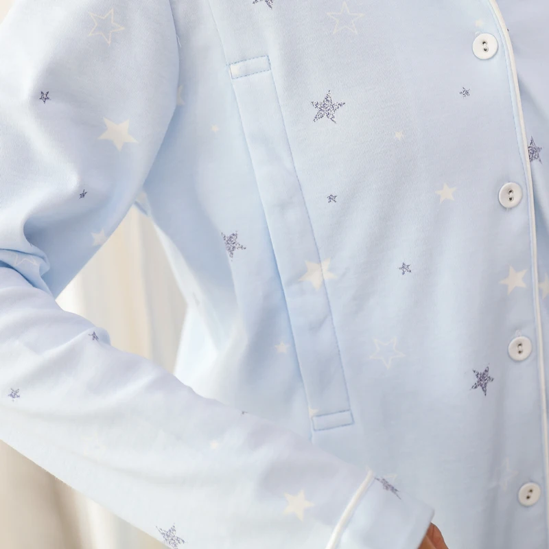 Одежда для беременных грудного вскармливания с длинными рукавами пижамы