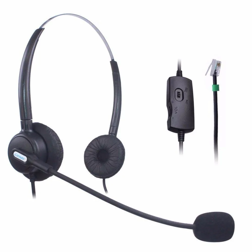 Телефонная гарнитура Wantek для колл-центра Polycom SoundPoint 300 301 430 501 550 600 601 650 IP-телефон
