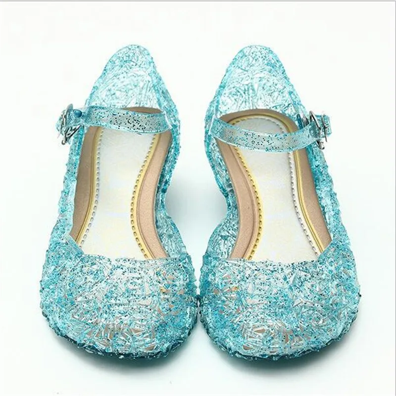 Обувь принцессы для девочек с голубыми кристаллами обувь костюмированной