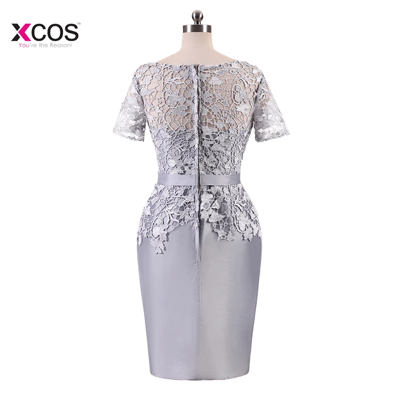 Элегантное облегающее Вечернее Платье До Колена Vestidos De Novia, кружевные платья для матери невесты, свадебное платье с коротким рукавом
