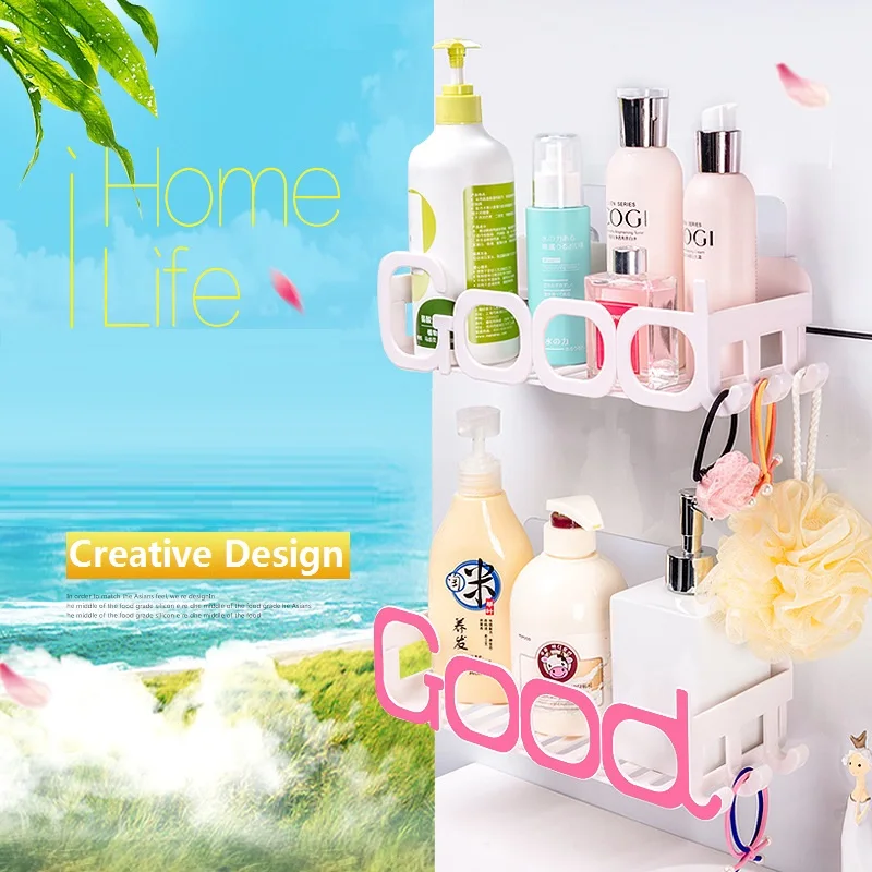 Бесплатная Пробивка настенная полка для ванной комнаты слив сильный Подшипник