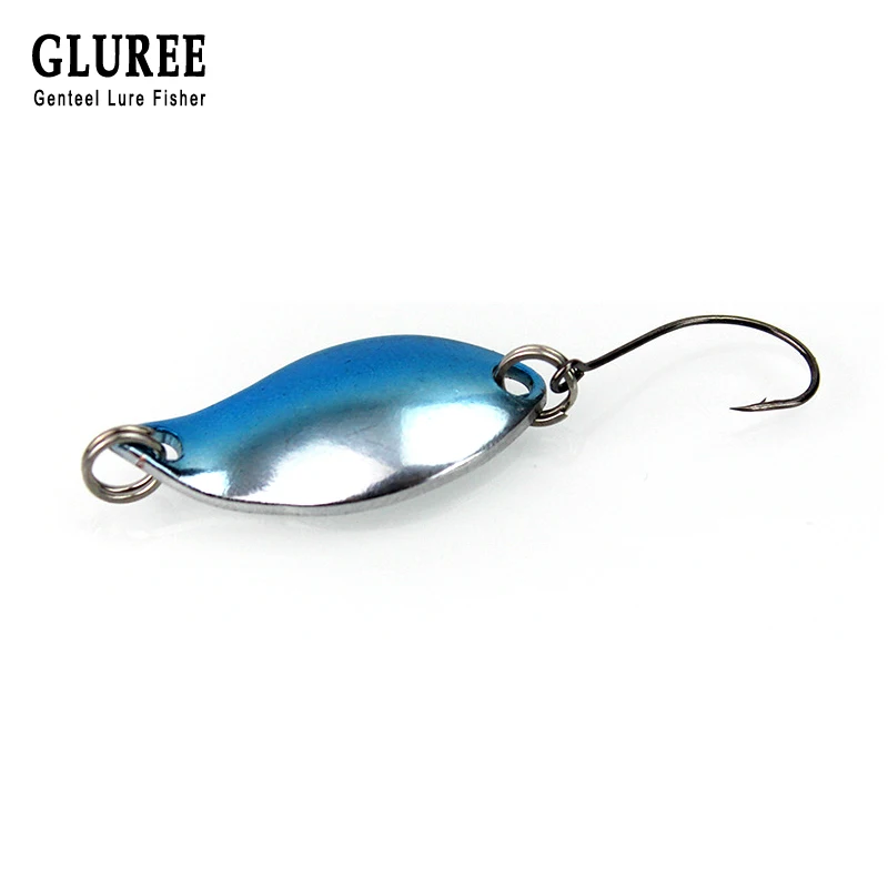 GLUREE 5 шт./лот 2 г Блесен ложка блестки блесны Металл Приманка гладить блестка один