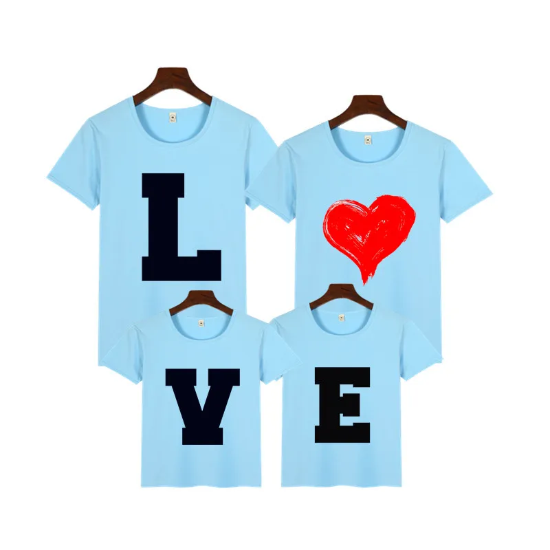 Футболка с надписью LOVE одежда для мамы и меня одинаковые наряды семейная