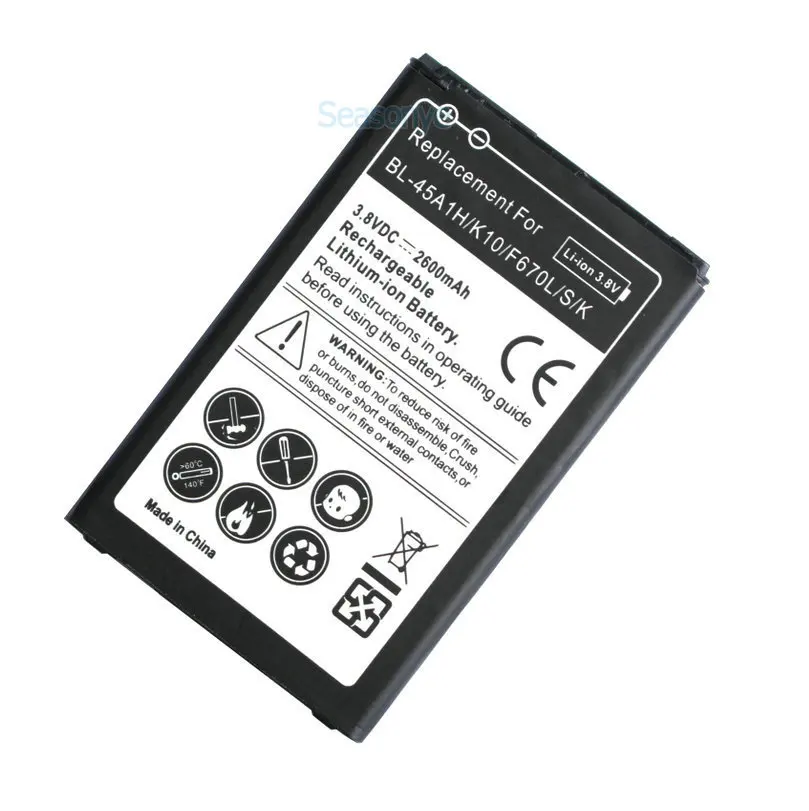 Seasonye 2600mAh BL-45A1H / BL45A1H 3 8 V запасная батарея + универсальное зарядное устройство для