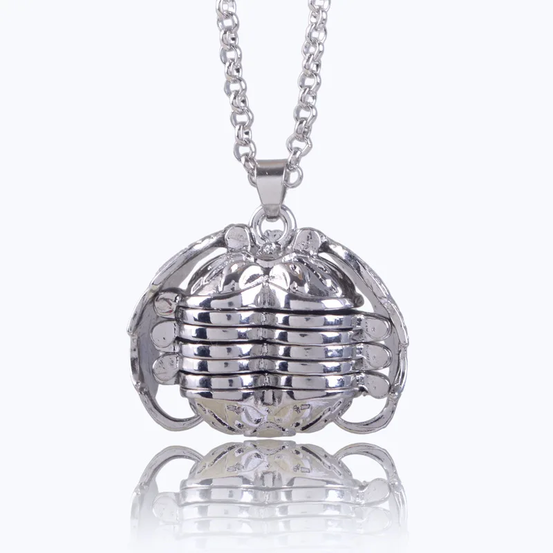Style1 White gold 5 на заказ фото медальоны кулон память плавающий медальон ожерелье крылья Ангела флэш коробка квадратное сердце коробка ожерелье s - Окраска металла: Style1 White gold