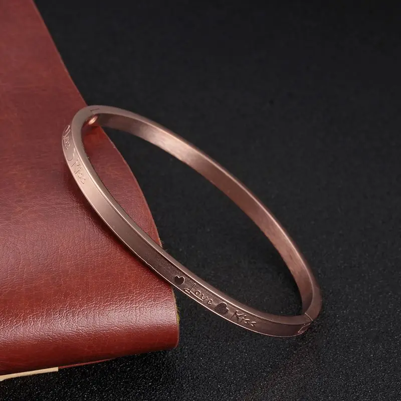 rose gold style 10 Браслет-манжета из нержавеющей стали для женщин с золотыми цифрами и кристаллами CZ браслет Pulseira Lover's Jewelry Bijoux - Окраска металла: rose gold style 10