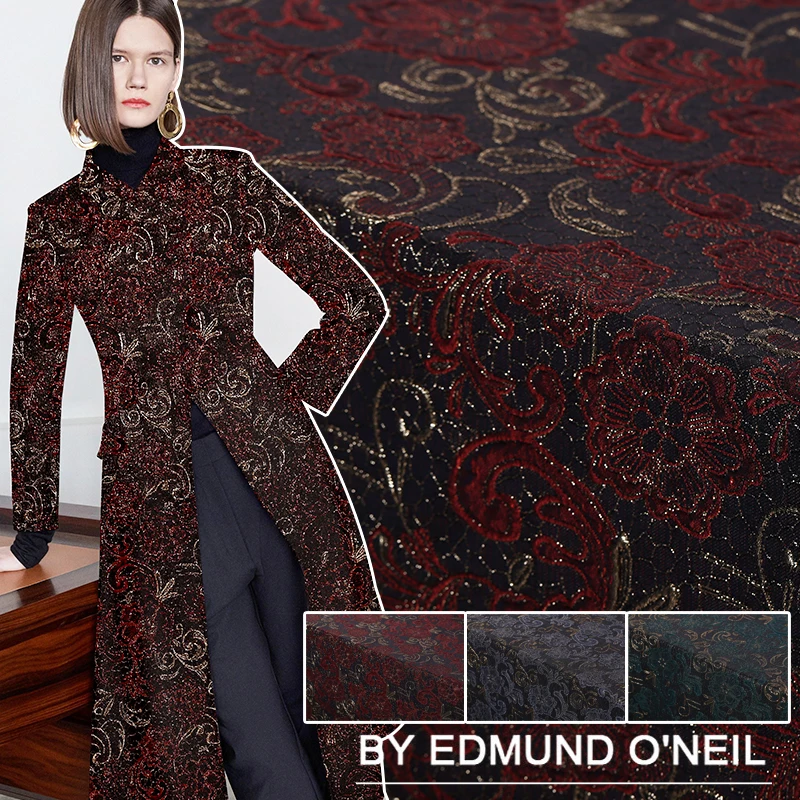 140 см золотая линия жаккардовая ткань окрашенная в пряже европейская одежда