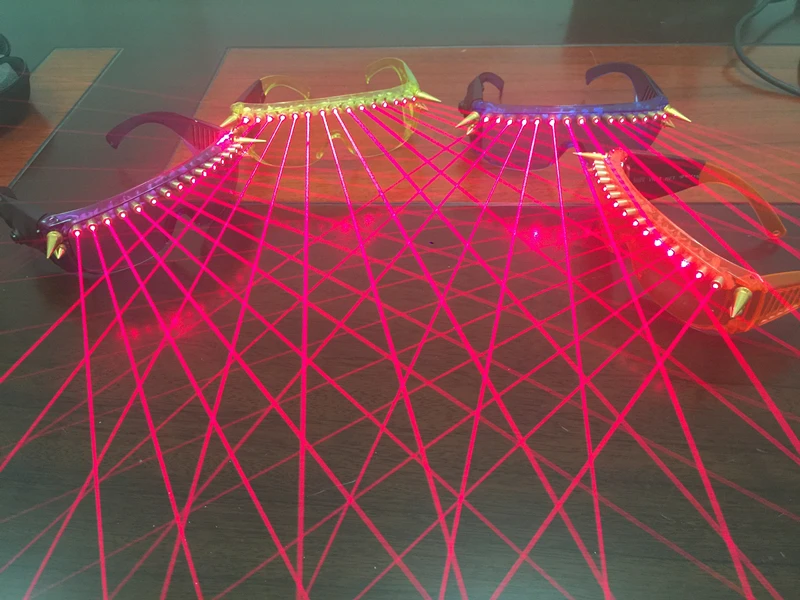 

DJV led red laser glasses wireless emitting laser glasses laser props rivet