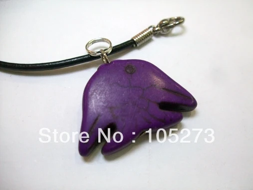 Бирюзовый ювелирные изделия 30 мм полудрагоценный камень фиолетовый цвет рыбы