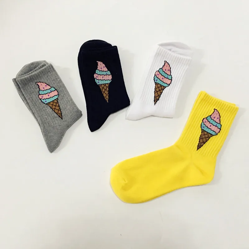 Женские хлопковые носки в Корейском стиле с воздушным шариком бананом лентой
