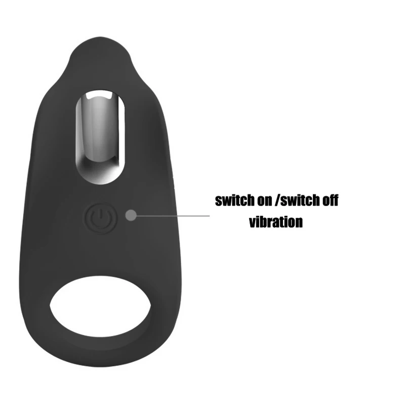 USB перезаряжаемое 7 скоростное вибрирующее кольцо водонепроницаемое вибратор