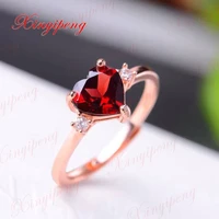 ybj 925 sterling silver with 100 natural garnet ring women to quit wine red necessary to marry